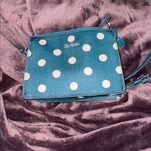 Cath Kidston green and white polka dot crossbody